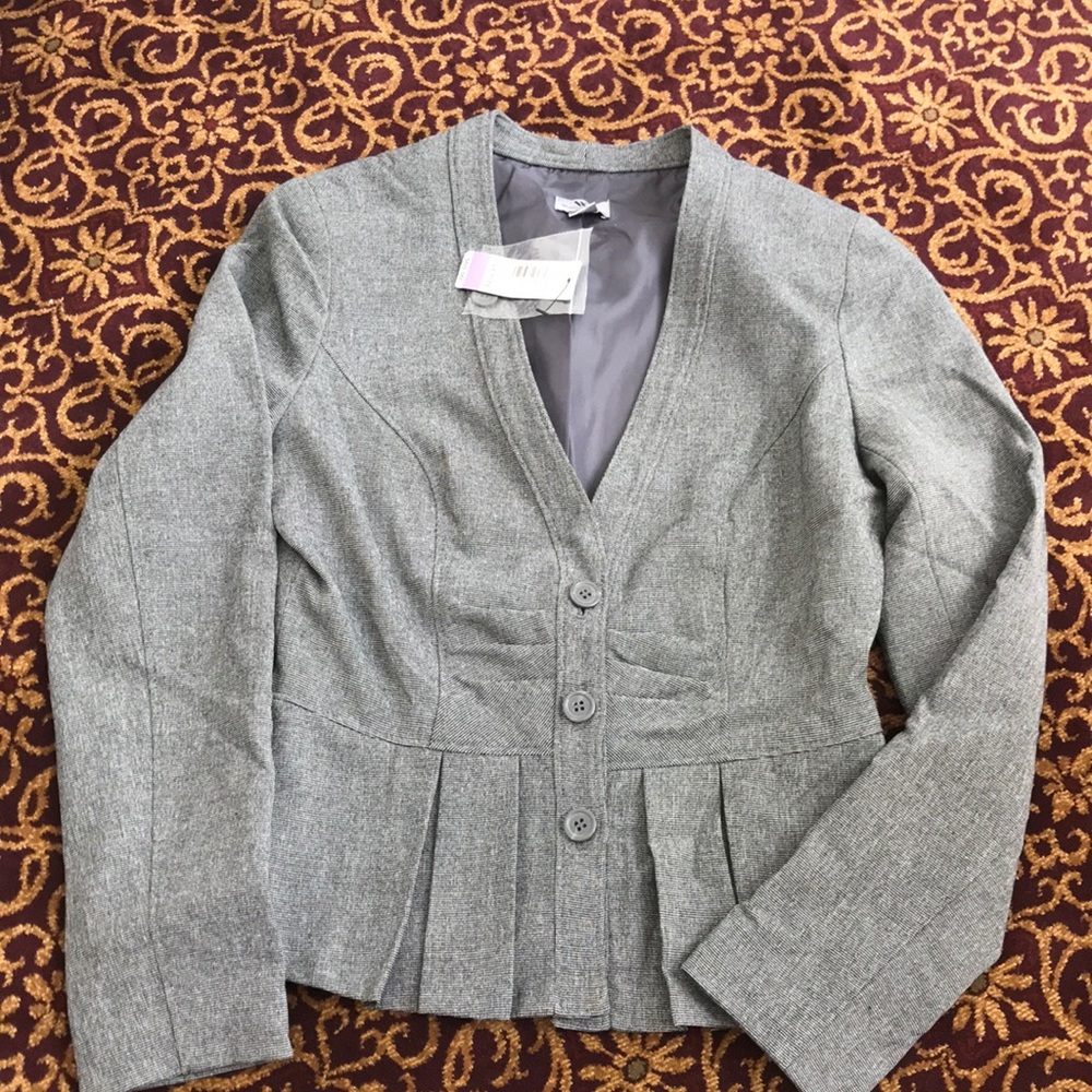NWT Worthington gray hourglass blazer, 4P.